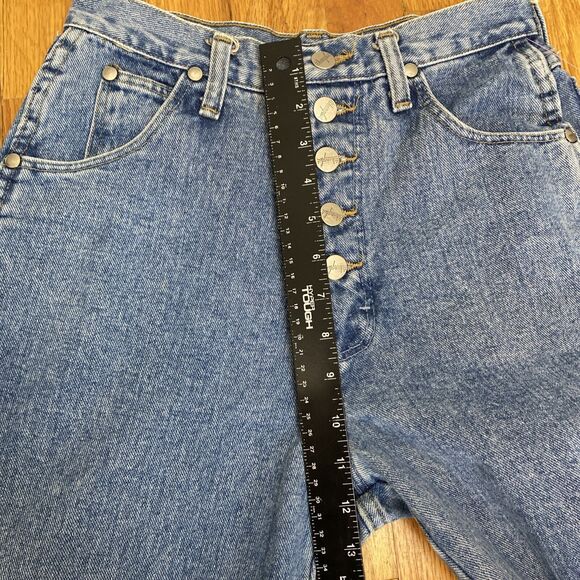 Wrangler jeans women's 7 32x31 light wash VTG button fly USA made high‎ rise - Picture 8 of 9